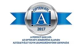 A Perfect Nails Kft. az Opten Kft. minősítése alapján az üzleti élet egyik legmegbízhatóbb szereplője